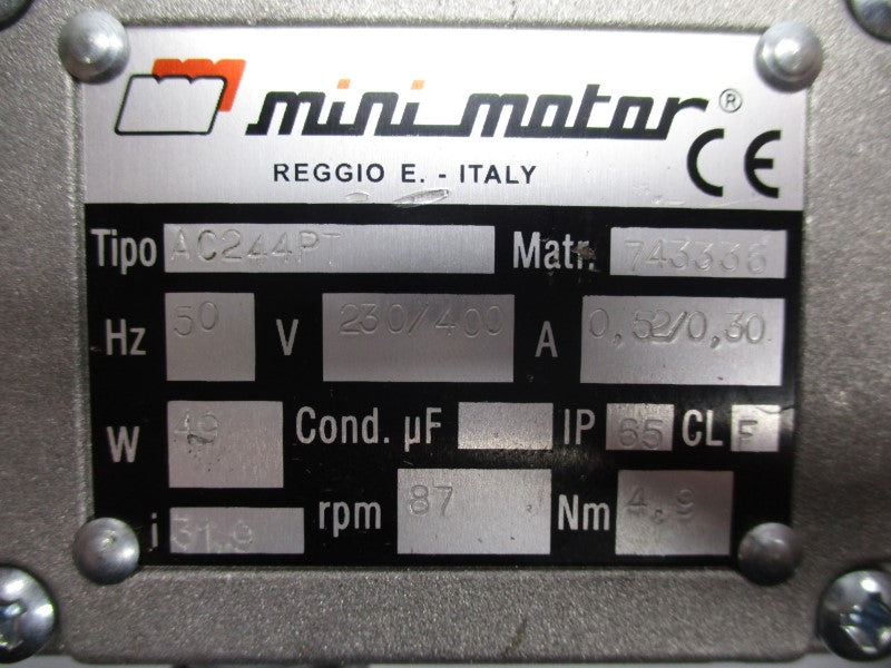MINI MOTOR AC244PT 230/400V 0.52/0.30A NSNP