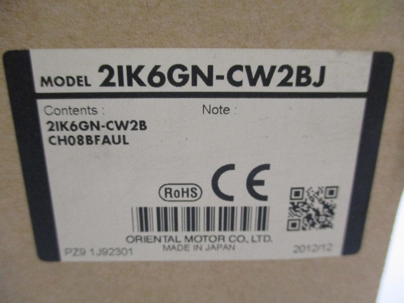 ORIENTAL MOTOR 2IK6GN-CW2B 230V 0.107/0.094A NSMP