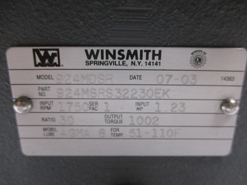 WINSMITH 924MDSR 924MDSRS32230EK UNMP