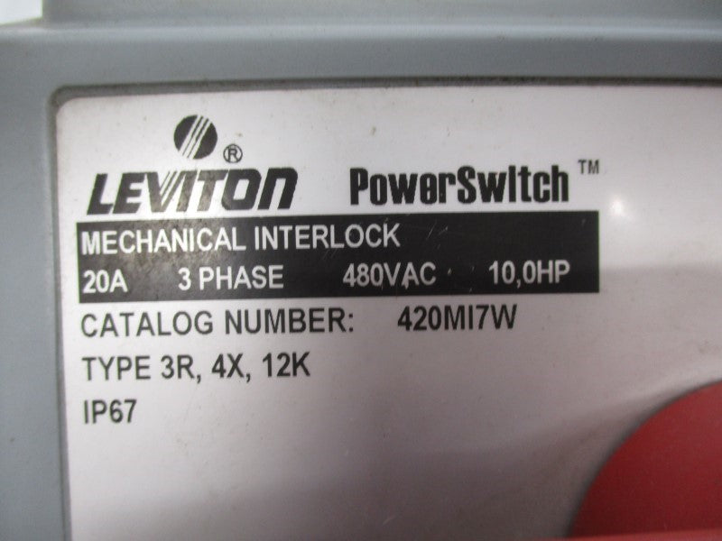 LEVITON 420MI7W 480VAC 20A UNMP