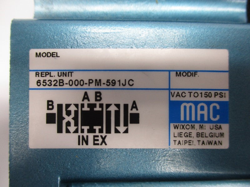 MAC 6523B-000-PM-591JC 25609 24VDC 150PSI NSMP