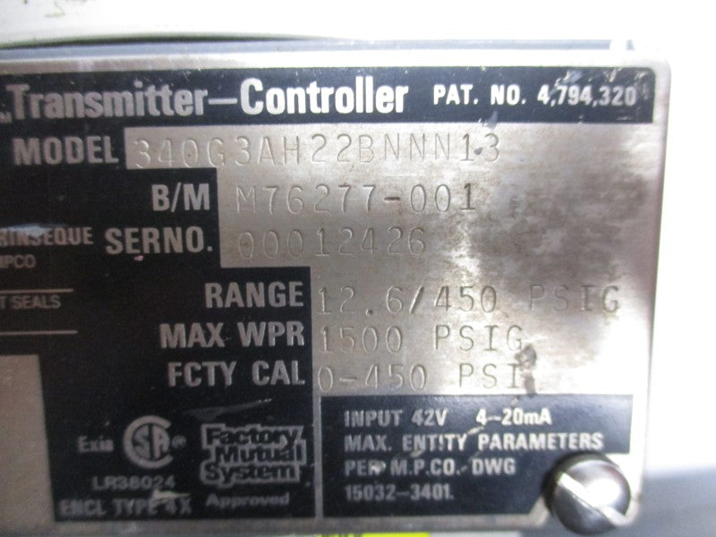 MOORE 340G3AH22BNNN13 42V 12.6-450PSI UNMP