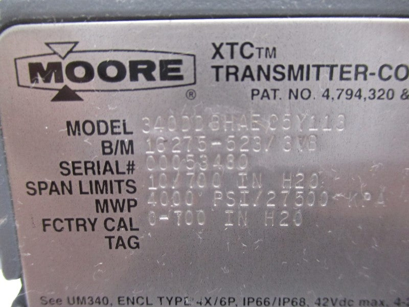 MOORE 340DDBHAEC5Y113 42VDC 0-700PSI 3/4" NSNP
