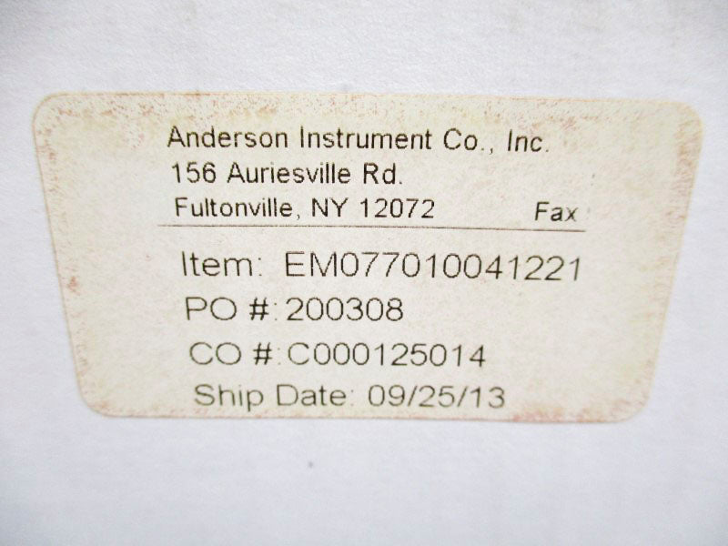ANDERSON INSTRUMENT EM077010041221 300PSI NSMP