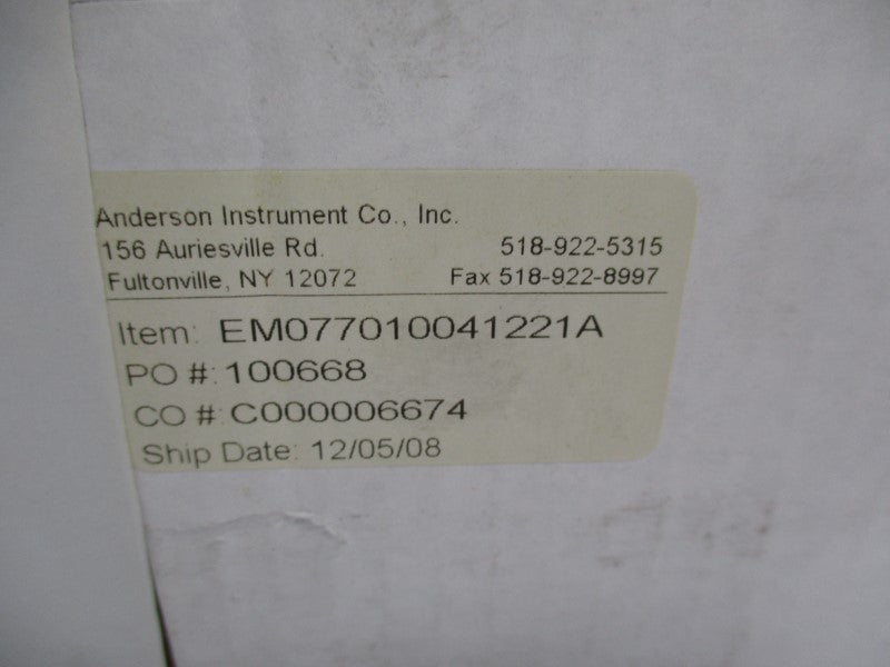 ANDERSON INSTRUMENT EM077010041221A 0-300PSI NSMP