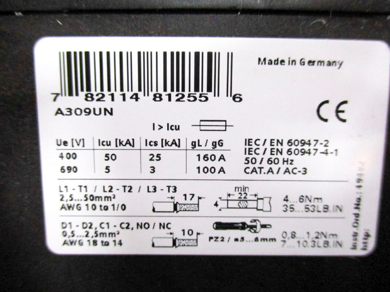 CUTLER HAMMER A309UN SER. A5 690V 57-75A NSMP