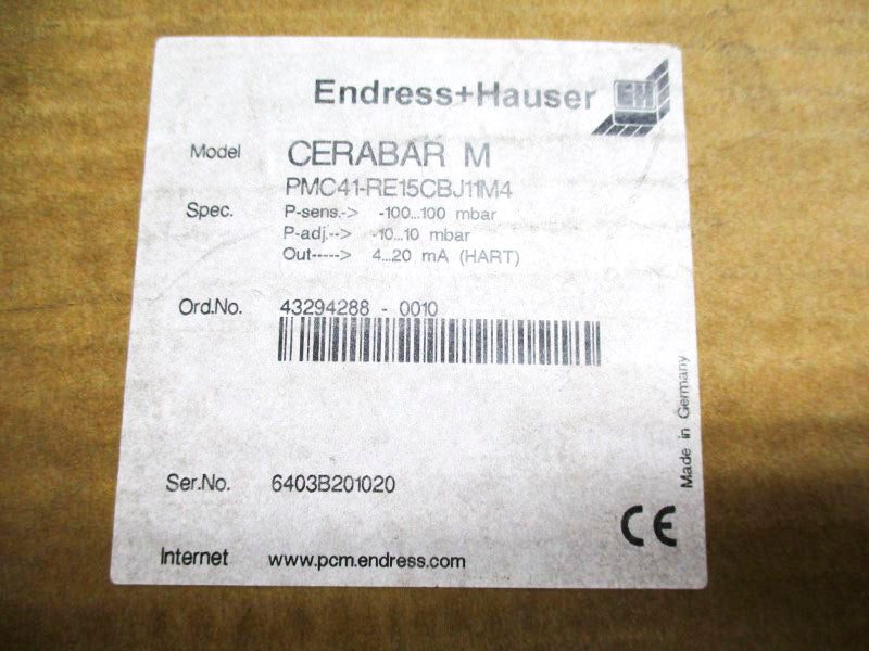 ENDRESS+HAUSER PMC41-RE15CBJ11M4 NSMP