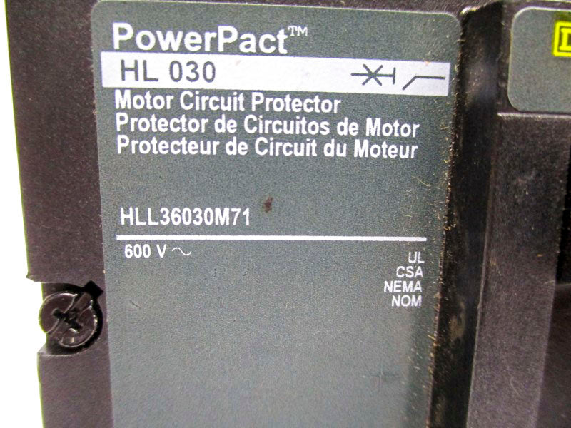 SQUARE D HLL36030M71 600V 30A UNMP