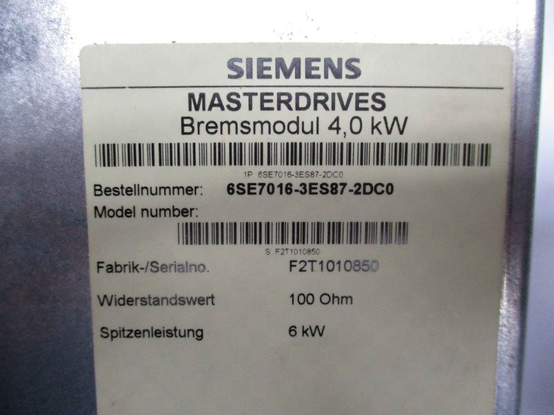 SIEMENS 6SE7016-3ES87-2DC0 NSNP