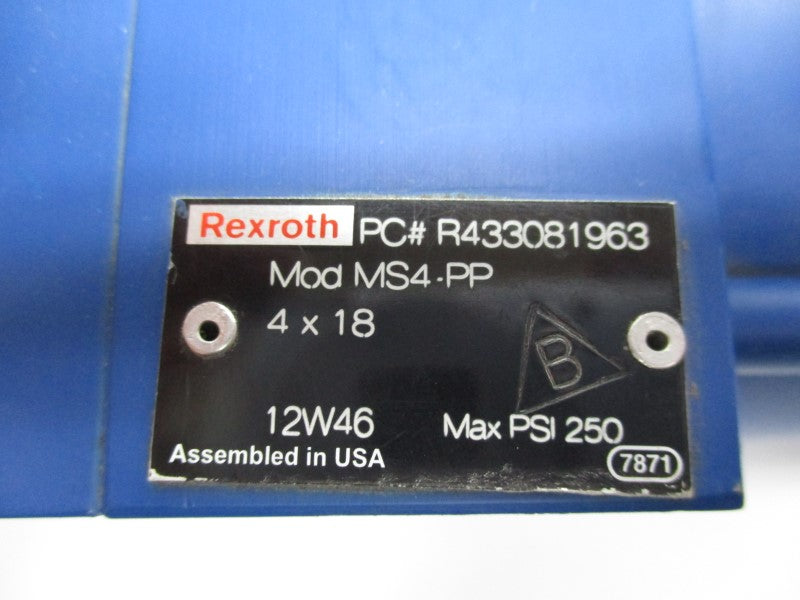 REXROTH R433081963 MS4-PP 250PSI UNMP