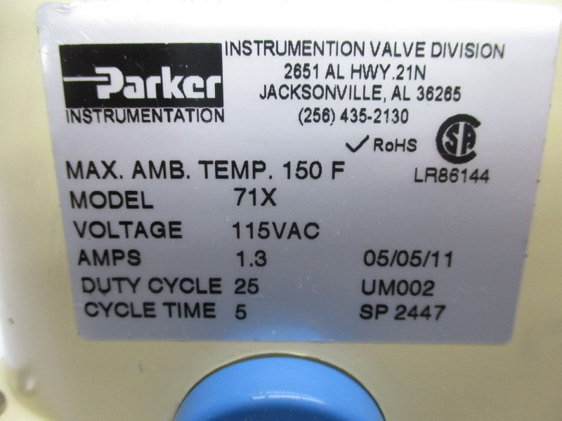 PARKER 71X 115VAC 1.3A UNMP