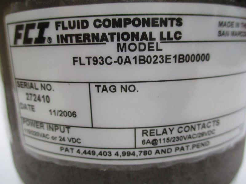 FCI FLT93C-0A1B023E1B00000 110/220VAC 6A NSMP