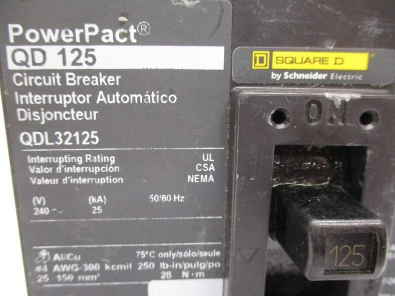 SQUARE D QDL32125 240V 125A UNMP