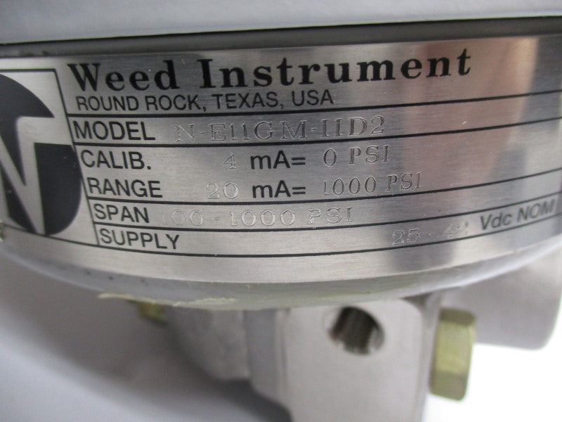 WEED INSTRUMENT N-E11GM-IID2 25-42VDC 100-1000PSI 1/2" (AS PICTURED) NSNP