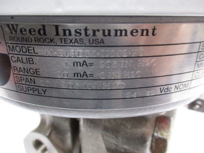 WEED INSTRUMENT N-E13DM-IIM2-FJ 24-42VDC 20-205PSI 1/2" NSNP