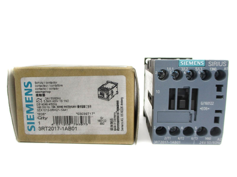 SIEMENS 3RT2017-1AB01 24V 22A NSMP