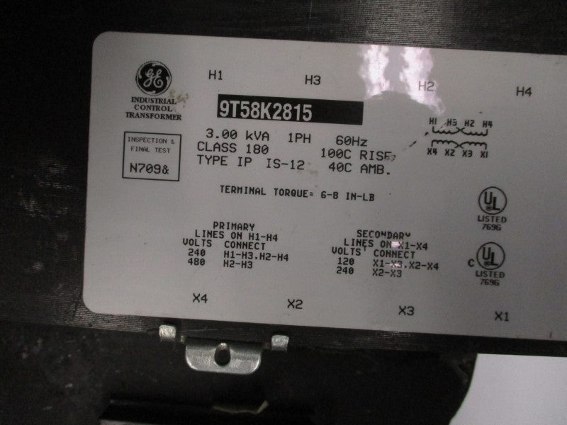 GENERAL ELECTRIC 9T58K2815 240-480V (AS IS) NSNP