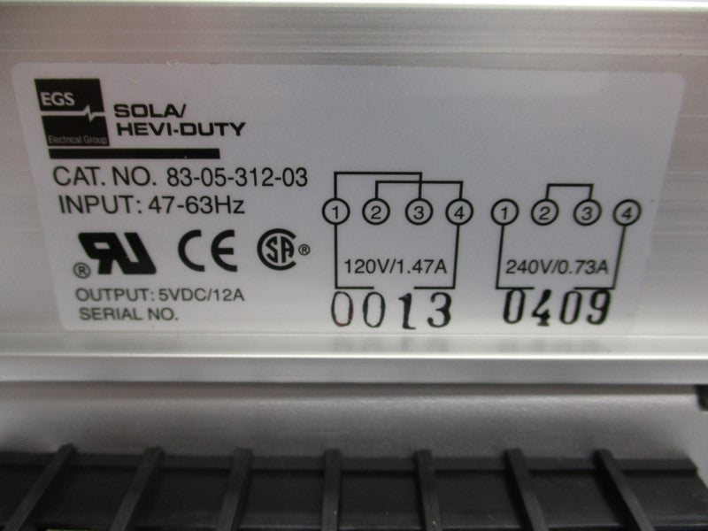 EGS 83-05-312-03 083-00312-0300-05 120/240VAC 12A NSMP