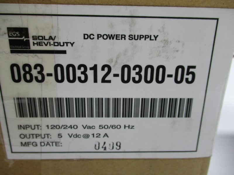 EGS 83-05-312-03 083-00312-0300-05 120/240VAC 12A NSMP