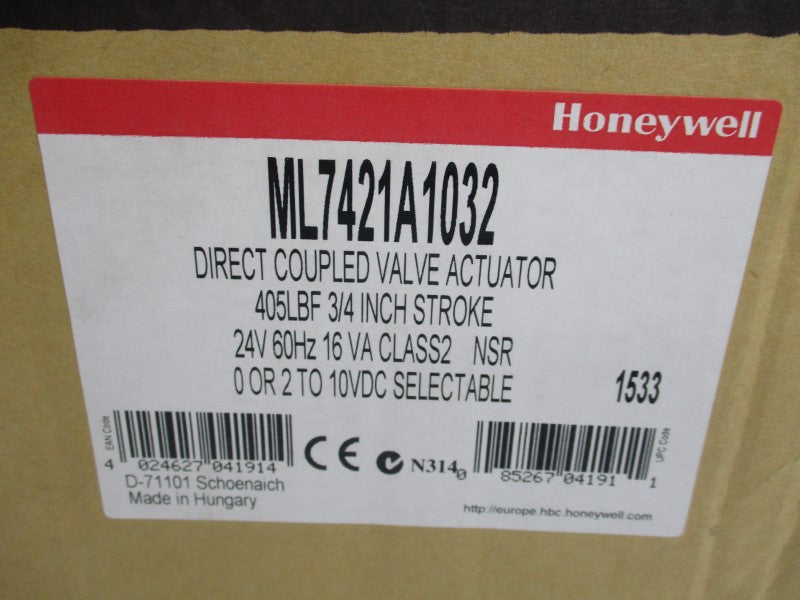 HONEYWELL ML7421A1032 0/2-10VDC 3/4" NSMP