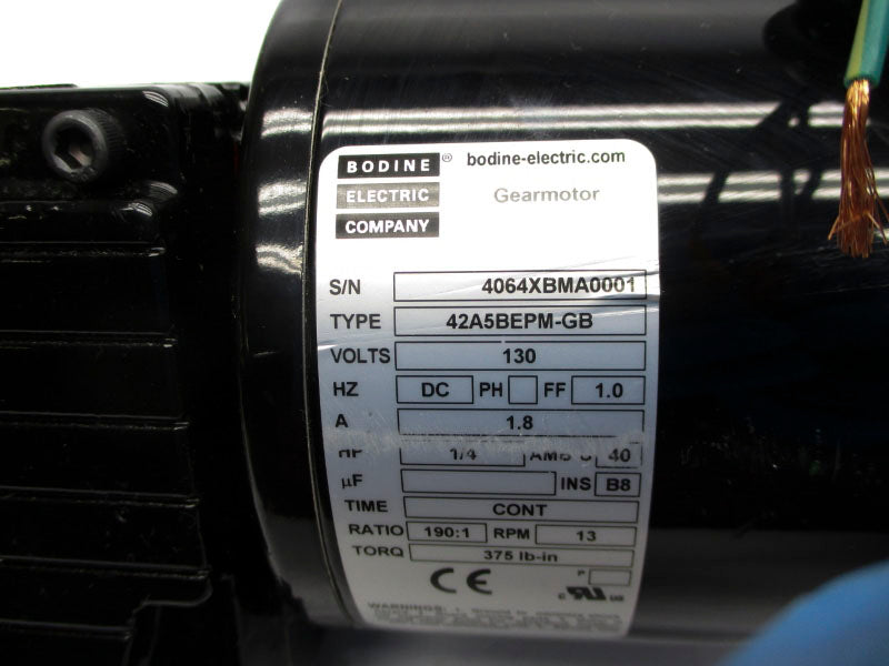 BODINE ELECTRIC 42A5BEPM-GB 130V 1.8A NSNP