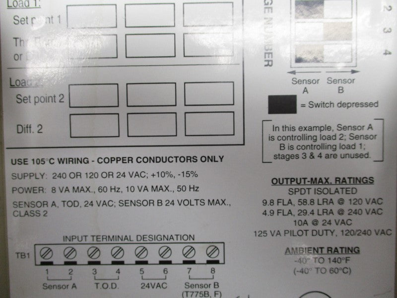 HONEYWELL T775E1015 120/240VAC UNMP
