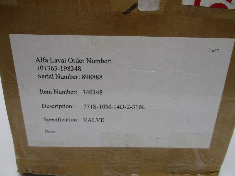 ALFA LAVAL 771S-10M-14D-2-316L 73N12F NSMP
