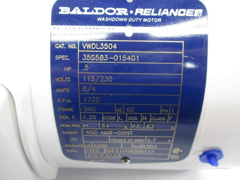 BALDOR VWDL3504 115/230V 8/4A NSMP