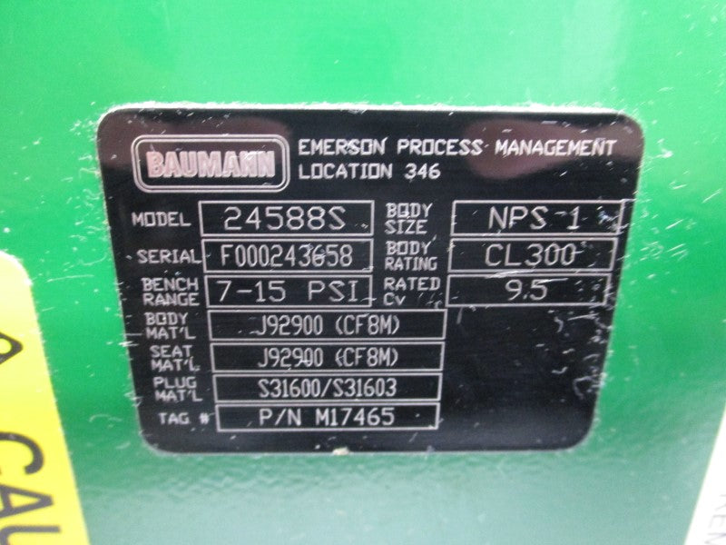 BAUMANN 24588S 7-15PSI 1-1/4" NSNP