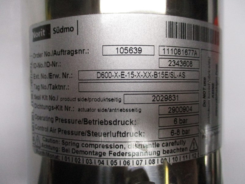 SUDMO D600-X-E-15-X-XX-B15E/SL-AS 15/16" NSNP