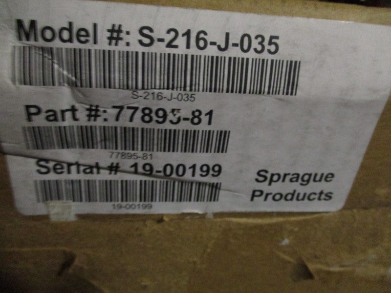 SPRAGUE PRODUCTS S-216-J-035 77895-81 NSFS