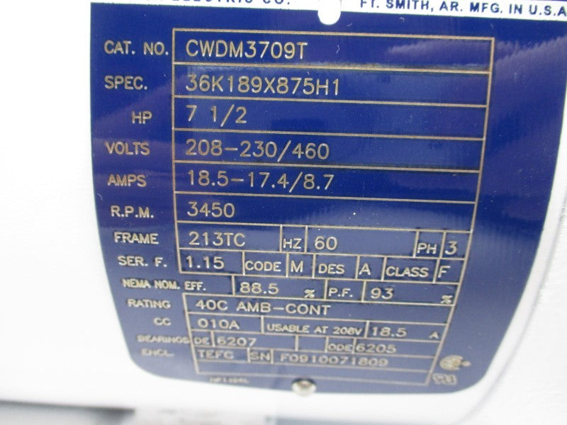 BALDOR CWDM3709T 208-230/460V 18.5-17.4/8.7A NSMP