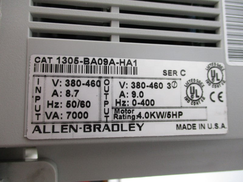 ALLEN BRADLEY 1305-BA09A-HA1 SER. C 380-460V 8.7A REMAN