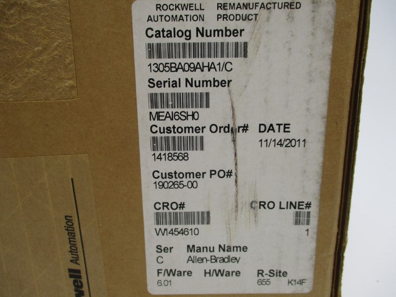 ALLEN BRADLEY 1305-BA09A-HA1 SER. C 380-460V 8.7A REMAN