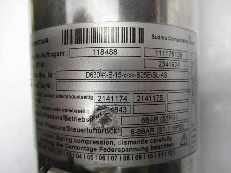 SUDMO D630-X-E-15-X-XX-B25E/SL-AS 2341924 87-116PSI UNMP