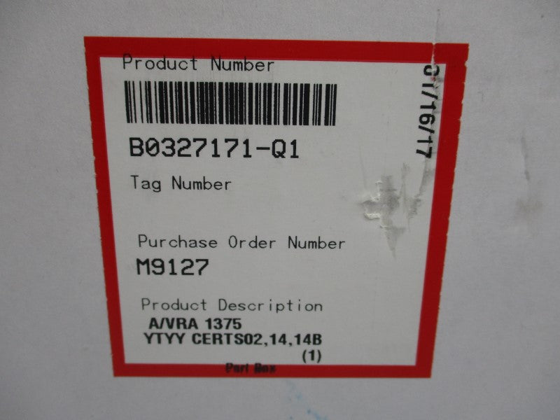 FLOWSERVE B0327171-Q1 VRA1375 NSMP