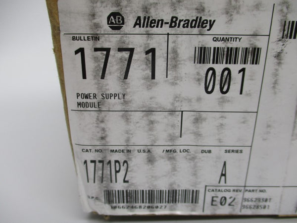 ALLEN BRADLEY 1771-P2 SER. A REV. E02 120/220VAC 1/0.5A NSMP