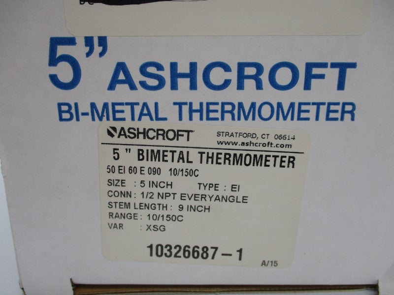 ASHCROFT 50EI60E090 10/150C 5" NSMP
