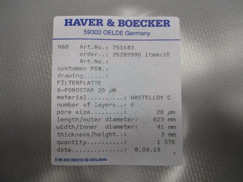 HAVER&BOECKER 751643 NSMP