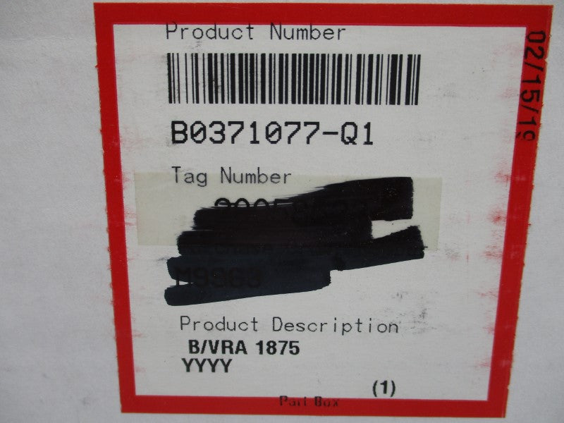 FLOWSERVE B0371077-Q1 VRA1875 NSMP