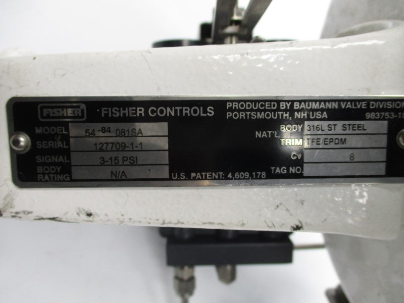 FISHER 54-84081SA 3660 3-15PSI 7/8" (AS IS) UNMP