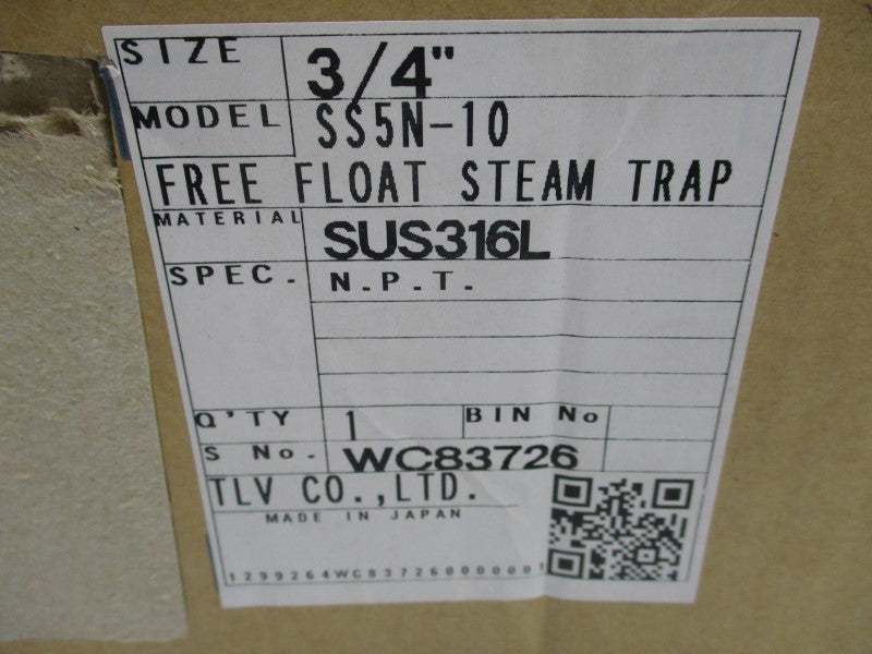 TLV SS5N-10 650PSI 3/4" NSMP