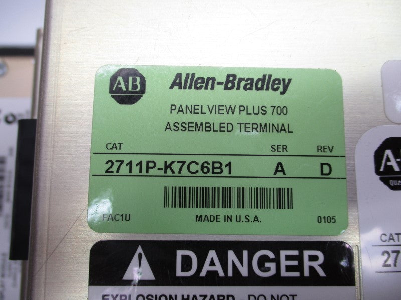 ALLEN BRADLEY 2711P-K7C6B1 SER. A REV. D NSMP