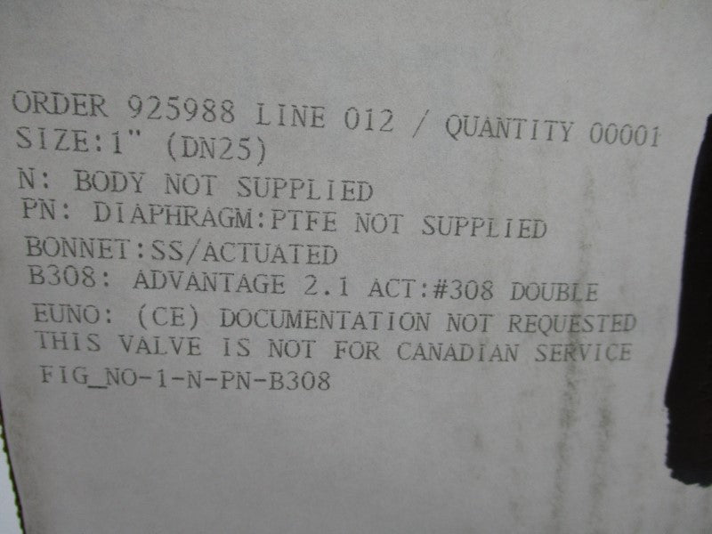 ITT 1-N-PN-B308 90PSI 1" NSMP