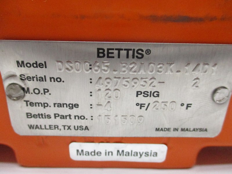 BETTIS DS0065.B2A03K.14D1 120PSI UNMP