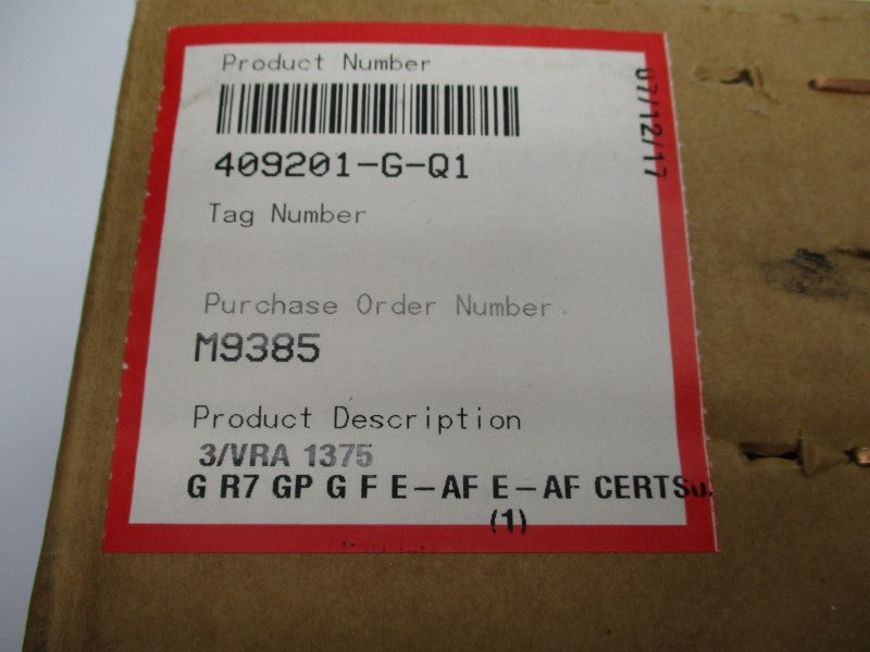 FLOWSERVE 409201-G-Q1 VRA1375 NSFS