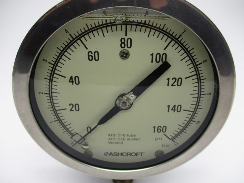 ASHCROFT 45-1009-SL-04L-160#/BR 0-160PSI 4-1/2" NSMP