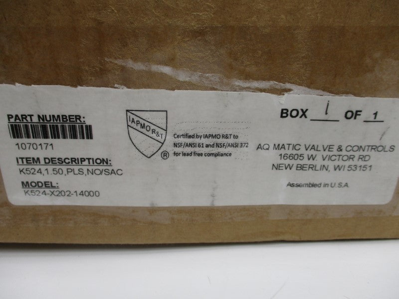 AQ MATICS K524-X202-14000 1070171 2" NSMP