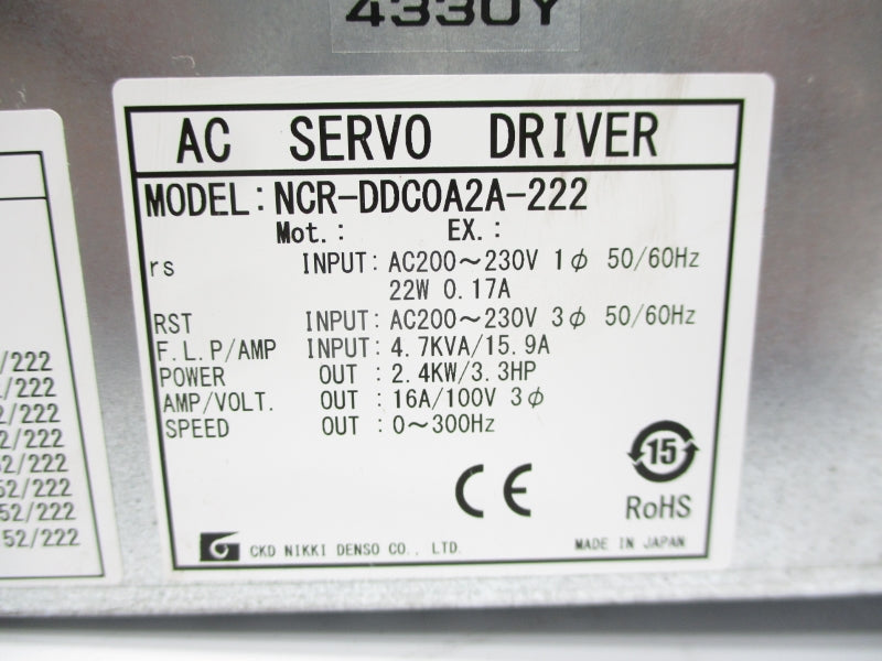 NIKKI DENSO NCR-DDC0A2A-222 200-230VAC 16A NUPI