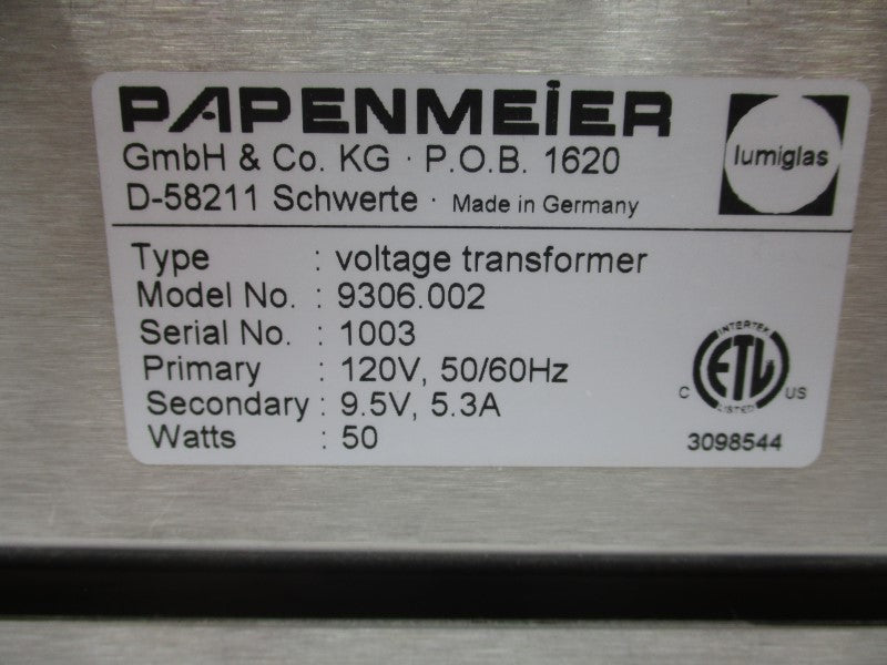 LUMIGLAS 9306.002.00 120V 5.3A NSMP